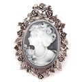 Rose Border Silver Style (XD7358-2 Antique Silver)