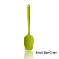 Small green food-grade silicone spatula with one-piece design and hanging hole - Small / Green