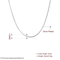 Collana a catena serpente placcata in argento minimalista 1,0mm larga 45cm - Catena a serpente da 1 mm 24 pollici / Argento (Placcato Argento)
