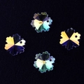 Rainbow AB flower crystal glass pendants for DIY jewelry necklaces and earrings - 10MM Snowflake