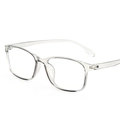Transparent TR90 anti-blue light glasses with a stylish minimalist square frame - Transparent Grey