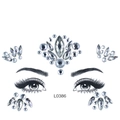 Detailed view of model L0386 silver face rhinestones in geometric crystal shapes - L0386 Silver Versatile Rhinestone