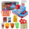 Set registratore di cassa blu per bambini con scanner e accessori per supermercato - Edizione Deluxe Blu