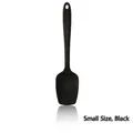 Piccola spatola nera in silicone alimentare con foro per appendere l'utensile - Piccolo / Nero