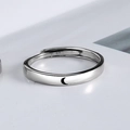 Minimalistischer verstellbarer Silberring mit Mondgravur und polierter Oberfläche - Mond (Damen)