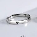 Silberner verstellbarer Ring mit Sonnengravur und polierter Oberfläche - Sonne (Herren)