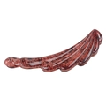 Detalle de pinza de pelo tipo banana en resina ámbar marrón duradera con forma de hoja - Rojo Claro Rociado