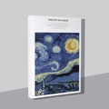 Ingelijst canvas Vincent Van Gogh De Sterrennacht met biografie van de kunstenaar - 140*205mm / Van Gogh Olieverf - De Sterrennacht