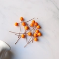 Vibrant 10mm artificial orange berries with glossy finish for DIY Christmas gift boxes - Orange