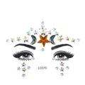 Face jewel stickers with iridescent moon and gold star gems for forehead makeup style L0370 - L0370 Iridescent Star Moon