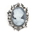 Grey Rhinestone Silver Style (XD7574-2 Antique Silver)