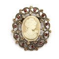 Amber Rhinestone Style (XD7570-1 Antique Gold)
