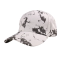 Detail des schwarz-weiß gebundenen Baumwollstoffs und der Krempe dieser Street Baseballkappe - 56-60cm Verstellbar / Off-White