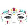L0315 colorful acrylic face jewels sticker with multi-colored gemstone shapes - L0315 Colorful Gemstone Teardrop Gems