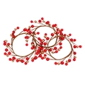 Artificial red and gold berry Christmas wreath for festive home holiday table decoration - Standard Spec / Red and Gold Berry Style