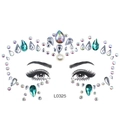 L0325 Colorful acrylic face gem stickers with pearlescent and iridescent crystal rhinestones - L0325 Iridescent Pearl Mixed Gems
