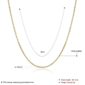 Collana catena a maglie O placcata oro 18k minimalista 46cm lunga 0,15cm larga - Catena sottile placcata oro da 1,5 mm 45 cm + 5 cm / Oro (Placcato Oro)