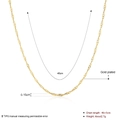 Collana a catena a onde d'acqua in rame placcato oro 18k con lunghezza regolabile 46cm - Catena a onde placcata oro da 1,5 mm 45 cm + 5 cm / Oro (Placcato Oro)