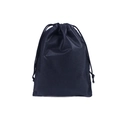 Black non-woven drawstring storage bag with honeycomb texture for shoes and garments - 16*20cm / Black