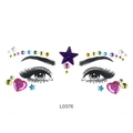 Body gems facial jewels with purple star, pink hearts and rainbow rhinestones, style L0376 - L0376 Purple Star Heart Rainbow