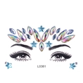 Face gem sticker with iridescent star and diamond shapes, adhesive makeup gems L0381 - L0381 Iridescent Rhombus Star
