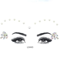 Face gem stickers style L0443 with faux pearls and colorful acrylic rhinestones - L0443 Faux Pearl Colorful Rhinestone