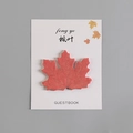 Creative maple leaf sticky notes in deep red color on white display card packaging - Maple Leaf (Red)