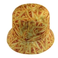 Reversible bucket hat with all-over french fries print for sun protection and outdoor style - 58cm / French Fries