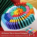 120-piece colorful wooden domino blocks set for kids educational and creative building play - 120 Pieces Dominoes Blister Pack