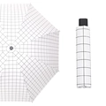 Paraguas plegable con estampado de cuadros, protección UV y funda a juego - Cuadrícula blanca manual