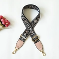Black Small Floral + Pink Leather