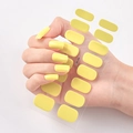 Solid yellow gloss nail polish wraps CS-004 style for professional manicure look - Yellow CS004