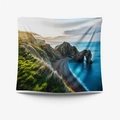 Wandteppich mit vertikaler Küstenlandschaft und Klippen für Wanddekoration - 73x95cm (Gebürsteter Stoff) / Küstenklippen (GT105017)