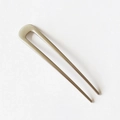 Forcina per capelli a U minimalista in metallo spazzolato argento per acconciature eleganti - Argento