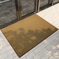 Tappeto d'ingresso marrone antiscivolo con trama intrecciata e bordo scuro per uso hotel - 45*75cm / Marrone