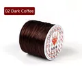 Spool of dark brown elastic crystal cord for DIY jewelry and beaded bracelet making - 02 Dark Coffee