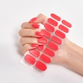 Solid red nail polish wraps CS-027 on hands with multiple sizes for minimalist manicure - Red CS027