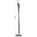 Modern matte black stainless steel steak knife, 22cm slim design cutlery piece - Dinner Knife / Black