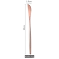 Rose gold stainless steel steak knife, minimalist 22cm modern flatware for elegant dining - Dinner Knife / Rose Gold