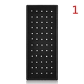 Black acrylic jewelry display tray with 60 clear crystal stainless steel L-shaped nose studs - Straight Bar / White 60Pcs/Box-1.8mm