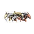 Vintage steampunk dolphin hair clip set in antique bronze, silver, and gold finishes - Small Dolphin