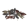 Vintage steampunk dragonfly hair clip in antiqued bronze, silver, and gold alloy finishes - Dragonfly