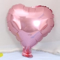 Pink heart-shaped aluminum foil balloon with metallic finish for party decoration - 10 Inch Pink Heart