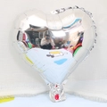 Silver heart-shaped foil balloon with metallic finish for wedding and party decoration - 10 Inch Silver Heart