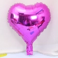 Pink heart-shaped aluminum foil balloon with metallic finish for wedding and party decor - 10 Inch Rose Red Heart