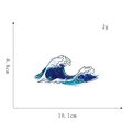 Detailed size specifications of Great Wave embroidery patch with 10.1cm width and 4.8cm height - 7#-Sea Wave Patch