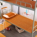 Ensemble tapis rafraîchissant pliable pour lits superposés avec texture tissée et taie - Tapis de rotin à grille romaine / 80*195cm (Tapis seulement)