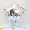 10-inch silver star-shaped foil balloon with metallic finish for party decoration - 10 Inch Silver Star