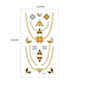 Metallic gold and silver geometric temporary tattoo sticker with stars and arrows - Gold Silver Stars Arrows Geometric (MT-05)