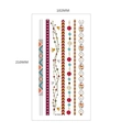 Metallic temporary tattoo sheet M-T034 with boho patterns and gold chains 102x210mm - Colorful Bracelets Armbands Geometric (MT-34)